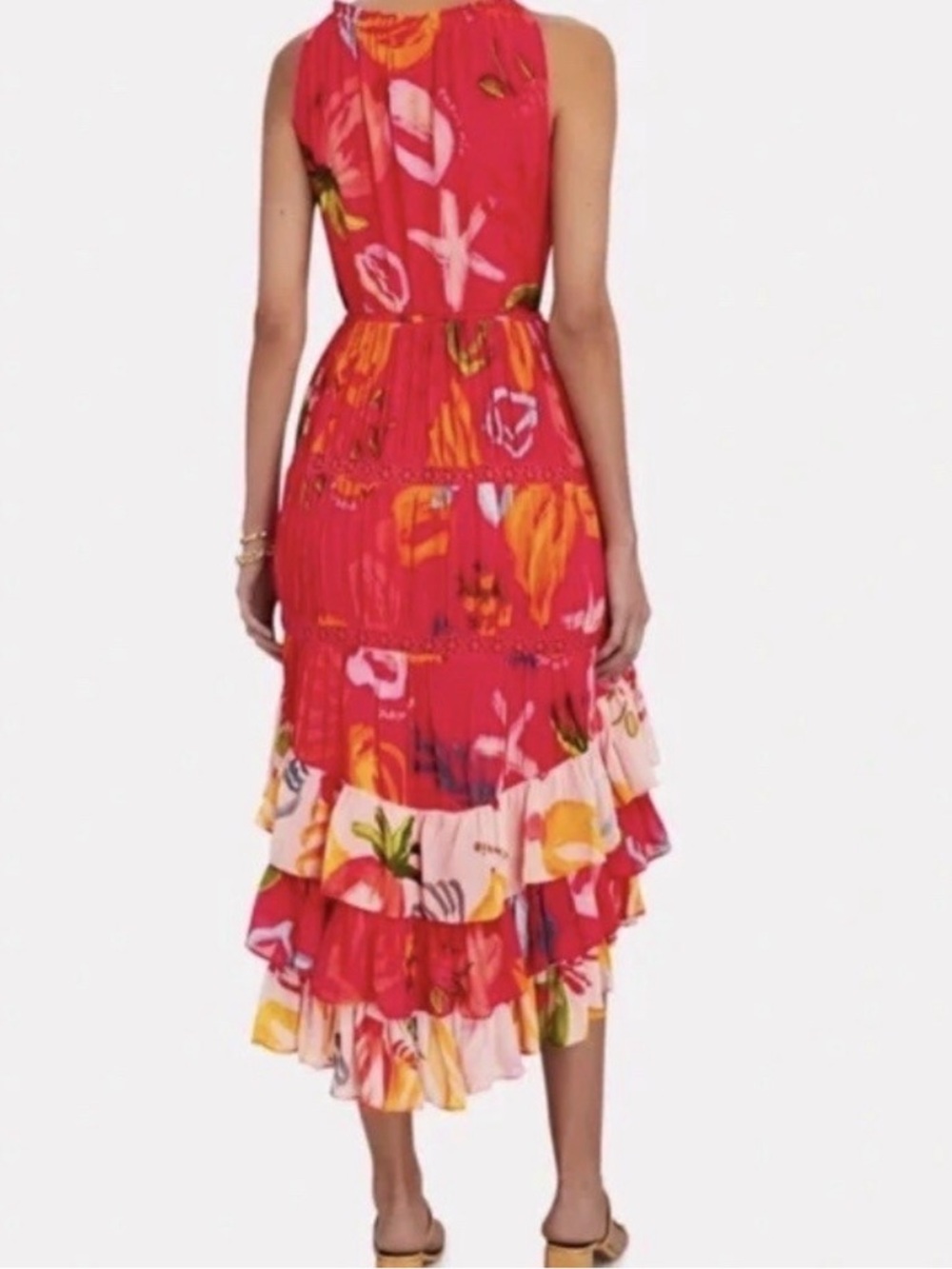 FARM Rio Mixed Fruits Ocean Tiered Dress - Picture 6 of 10